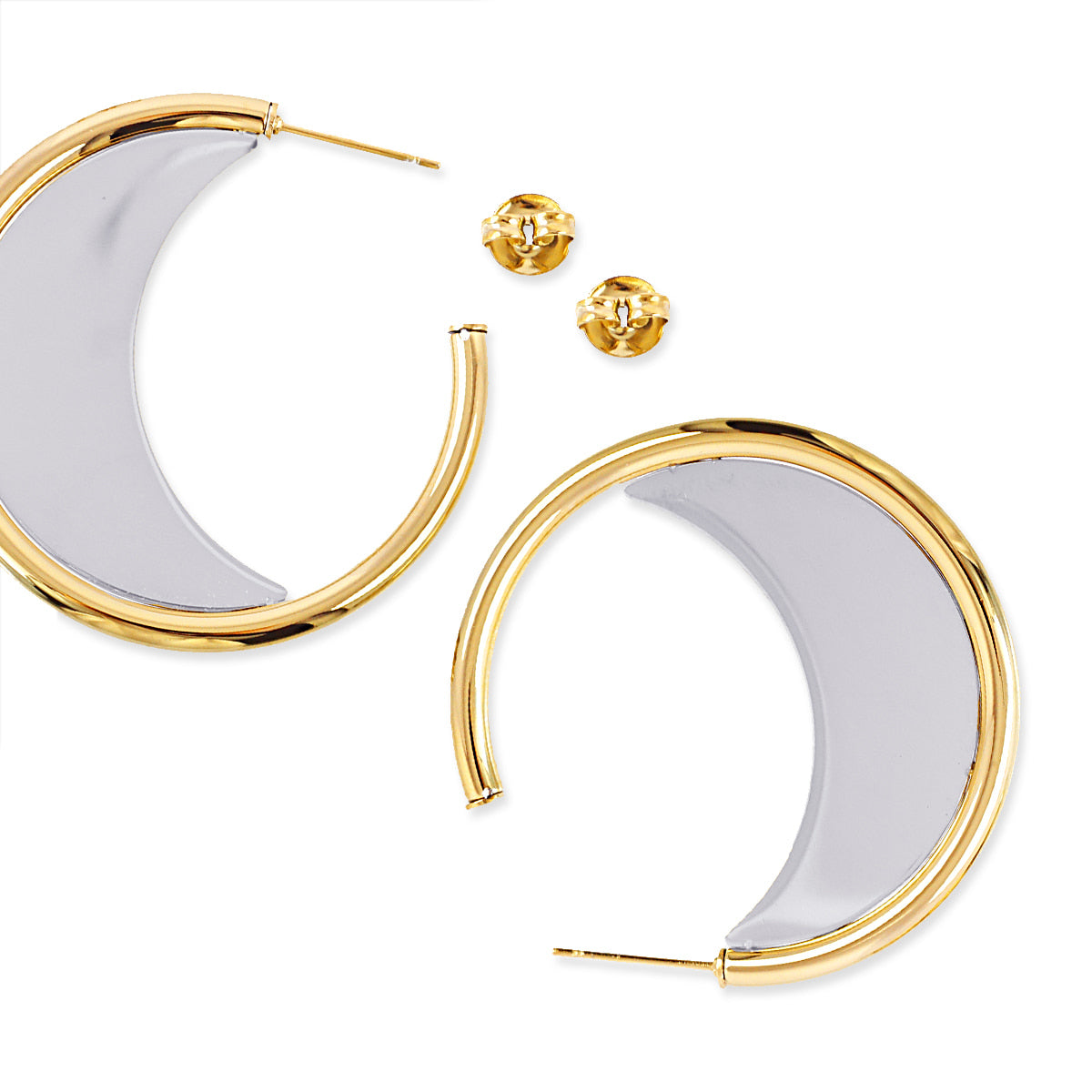 Aros Essentials diseño dual Plateado Anartxy