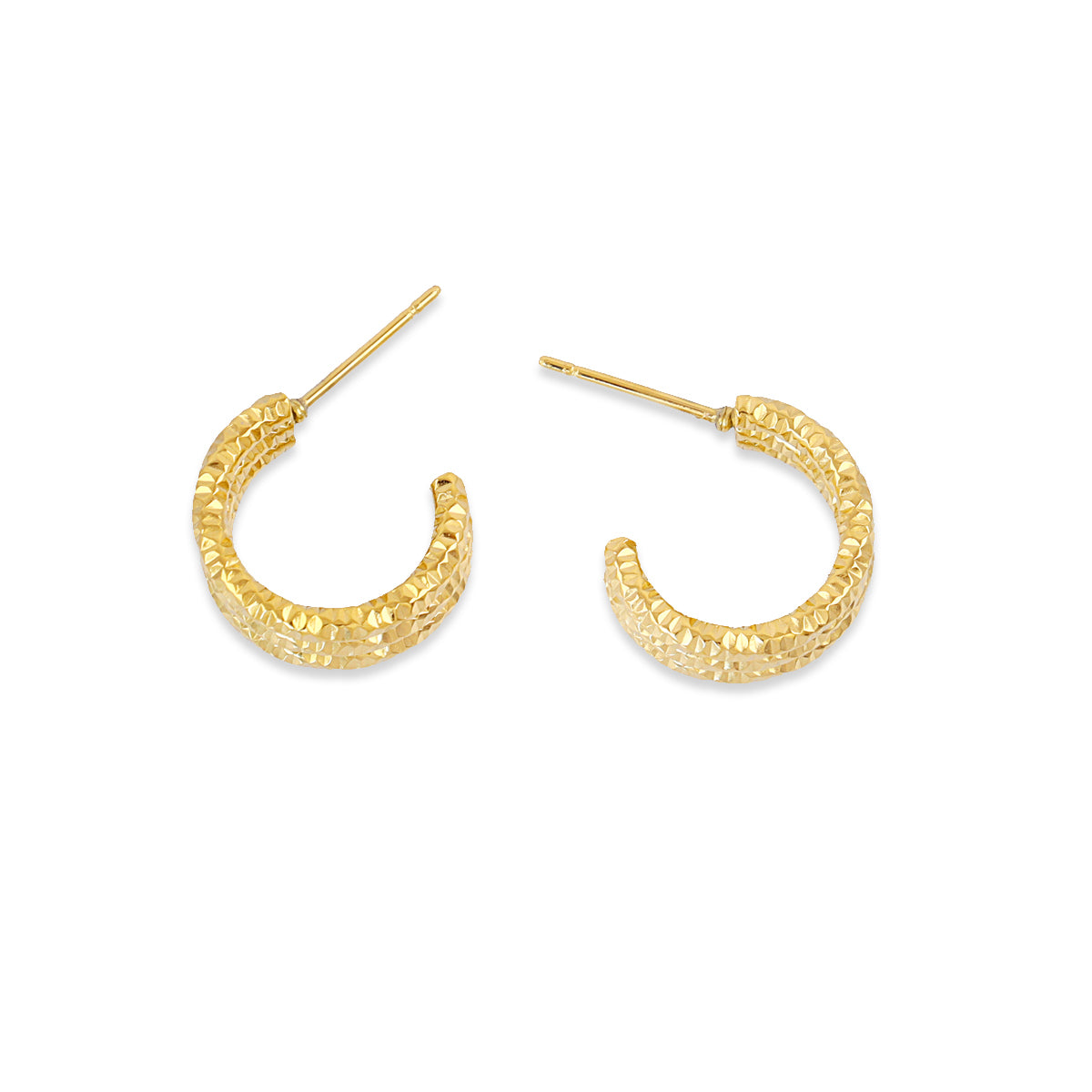 Semi aros Essentials triple textura Dorado Anartxy
