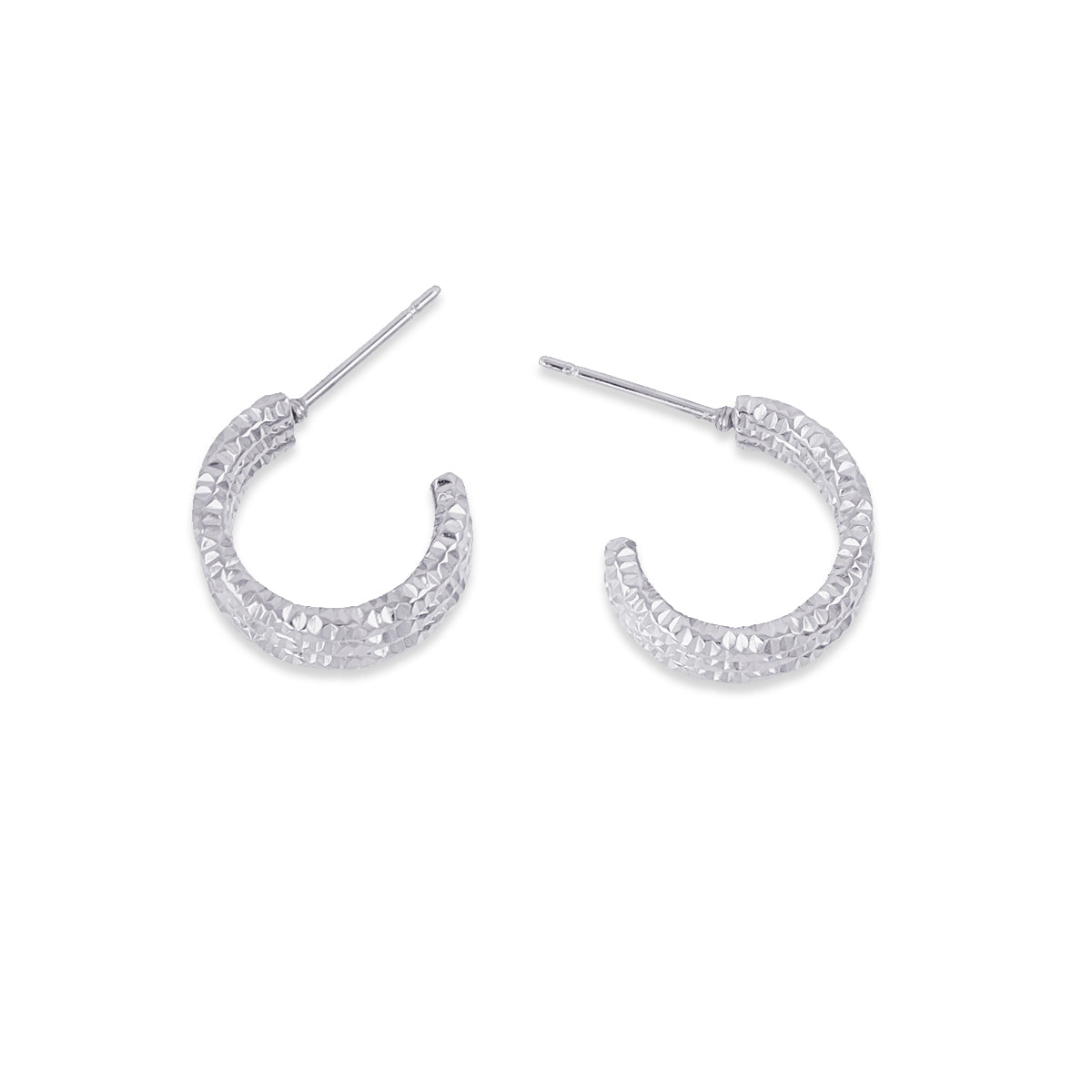 Semi aros Essentials triple textura Plateado Anartxy