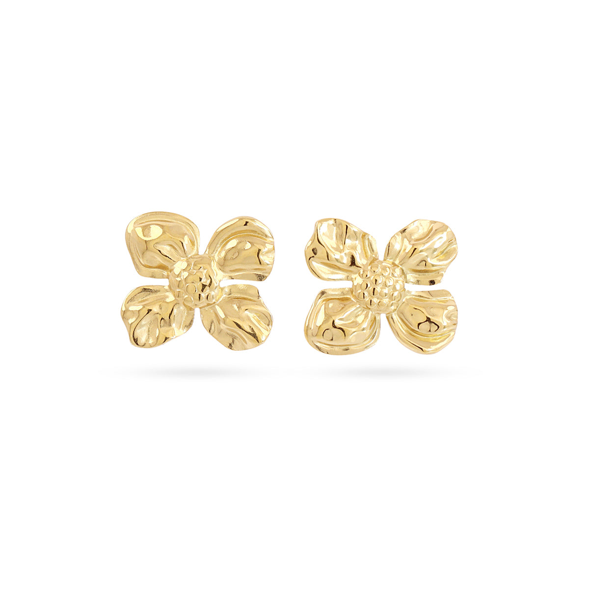 Pendientes mini Essentials flor pétalos Dorado Anartxy