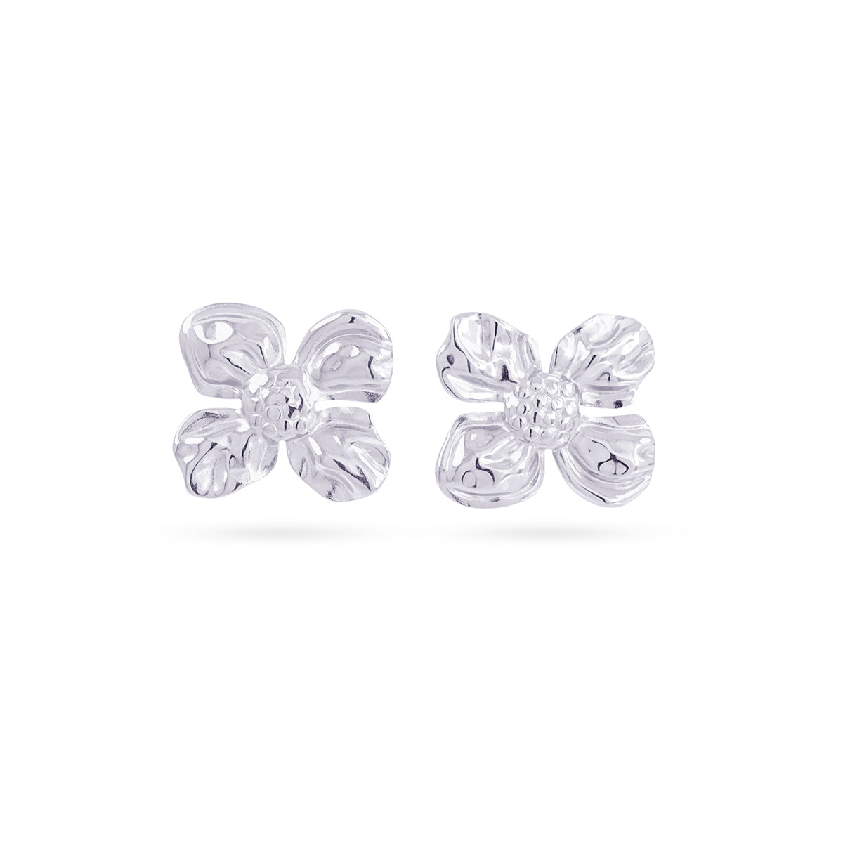Pendientes mini Essentials flor pétalos Plateado Anartxy