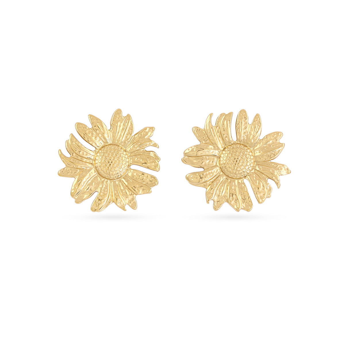 Pendientes mini Essentials flor margarita Dorado Anartxy