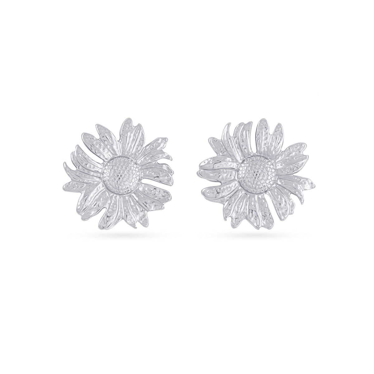 Pendientes mini Essentials flor margarita Plateado Anartxy