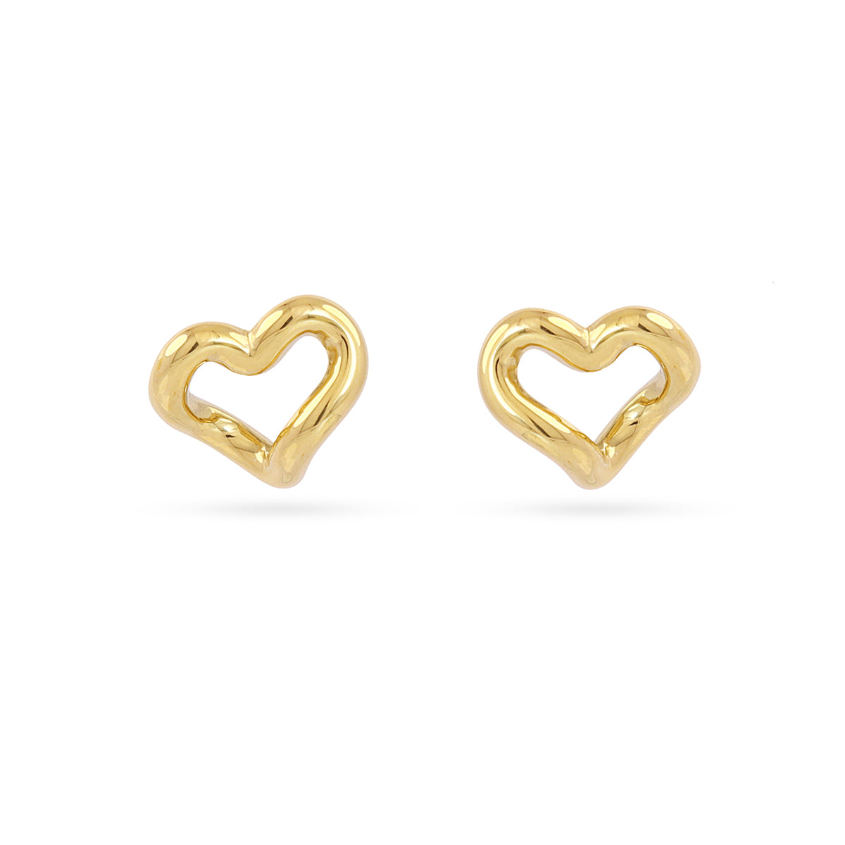 Pendientes mini Essentials corazón relieve Dorado Anartxy