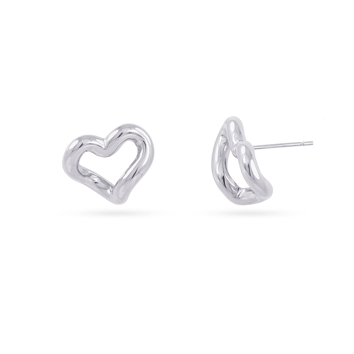 Pendientes mini Essentials corazón relieve Dorado Anartxy