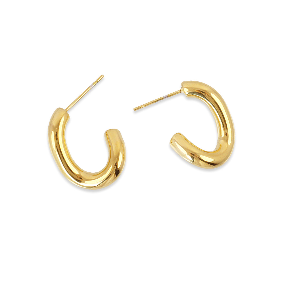 Semi aros mini Essentials diseño fluido Dorado Anartxy