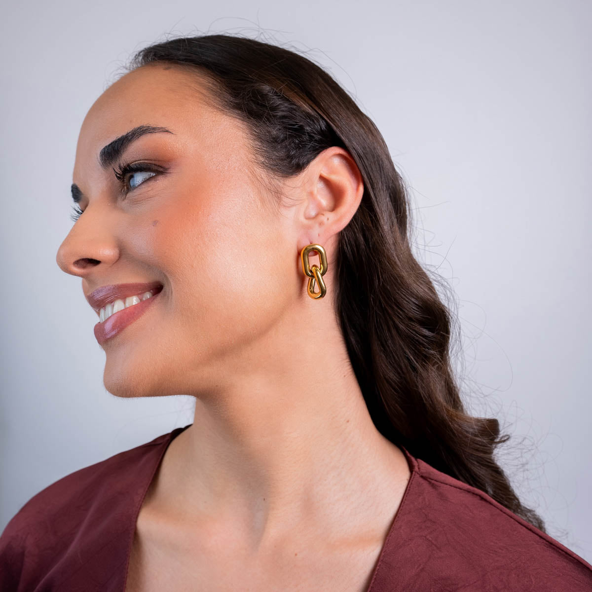 Pendientes Essentials doble nudo Dorado Anartxy