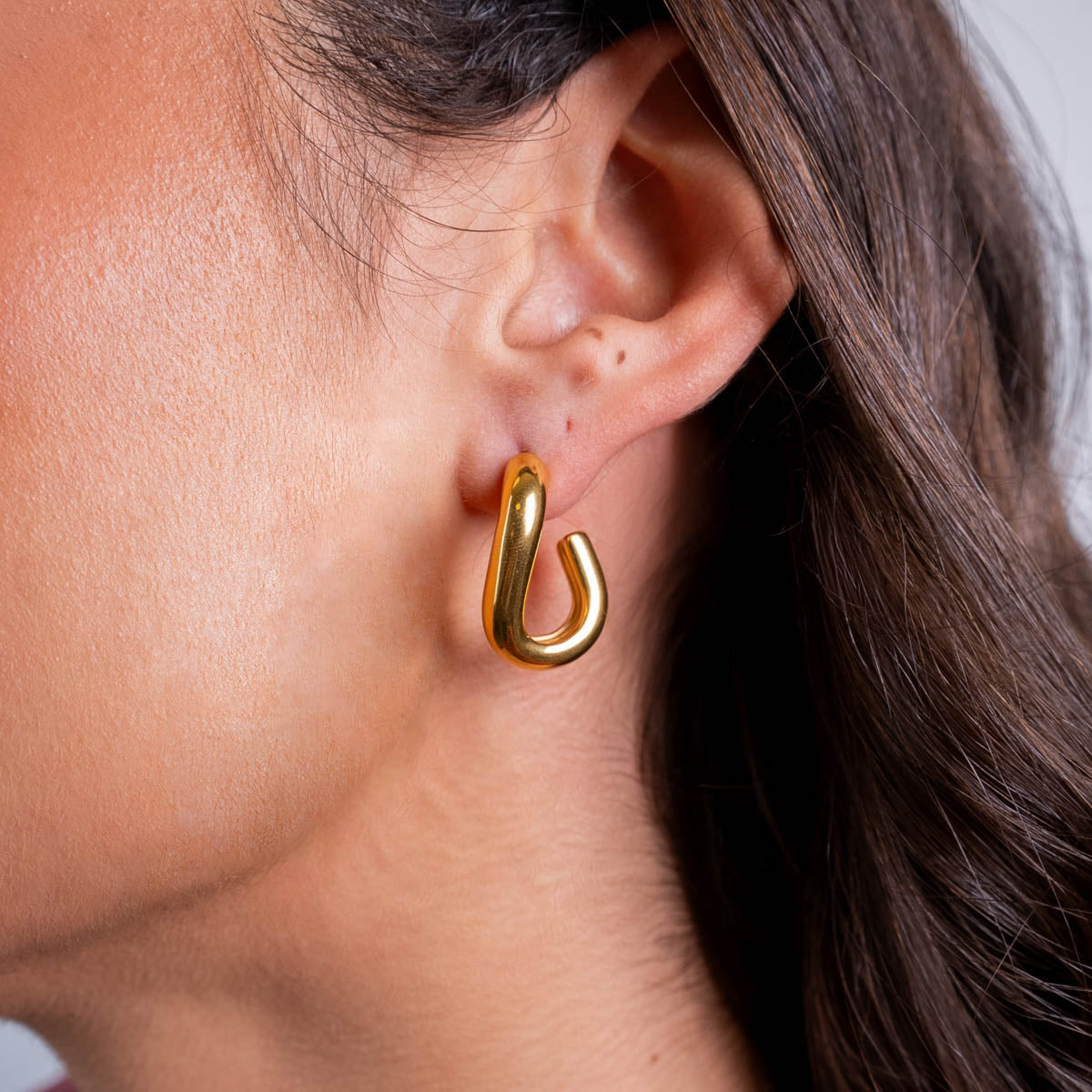 Semi aros Essentials diseño fluido Dorado Anartxy