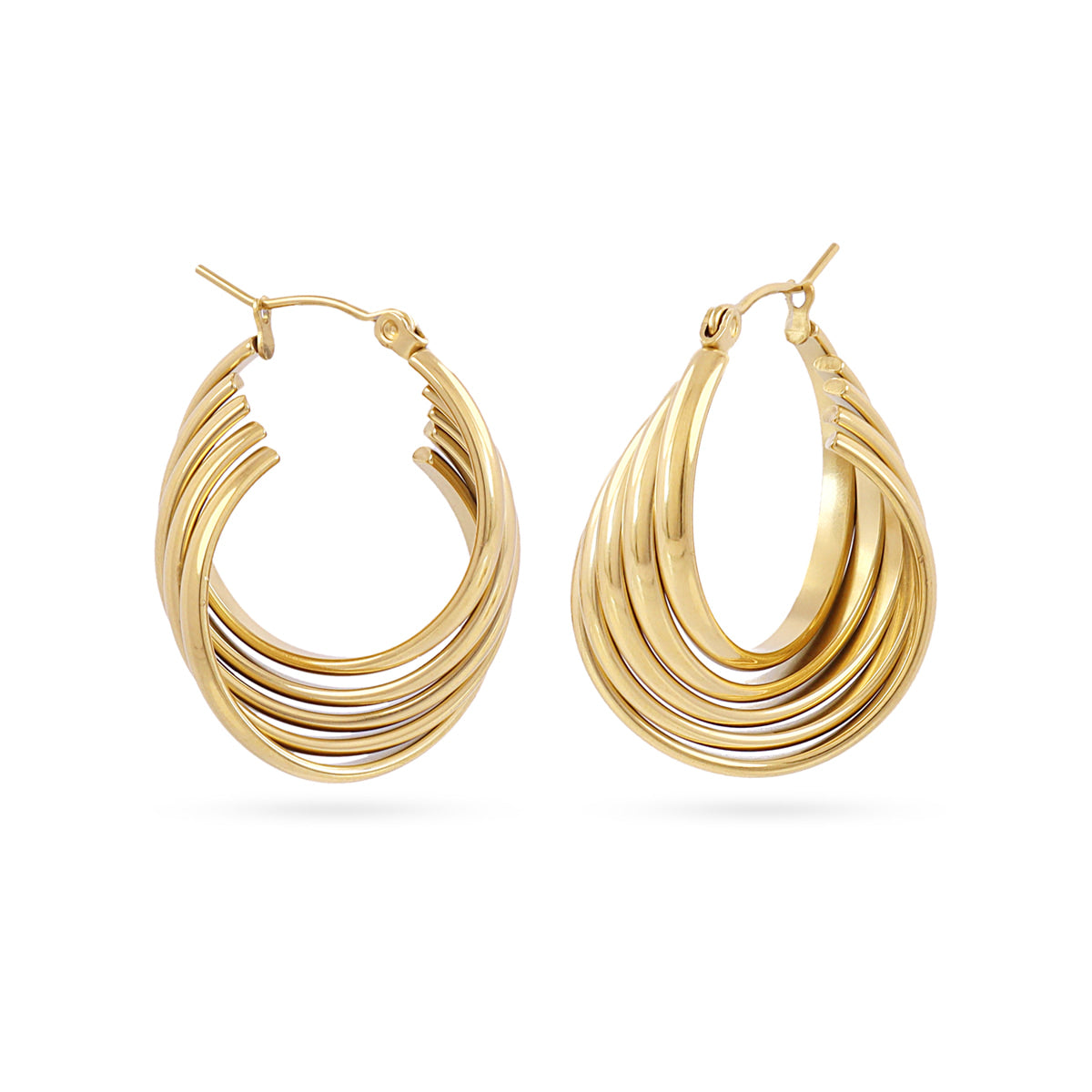 Aros Essentials lagrima relieve Dorado Anartxy
