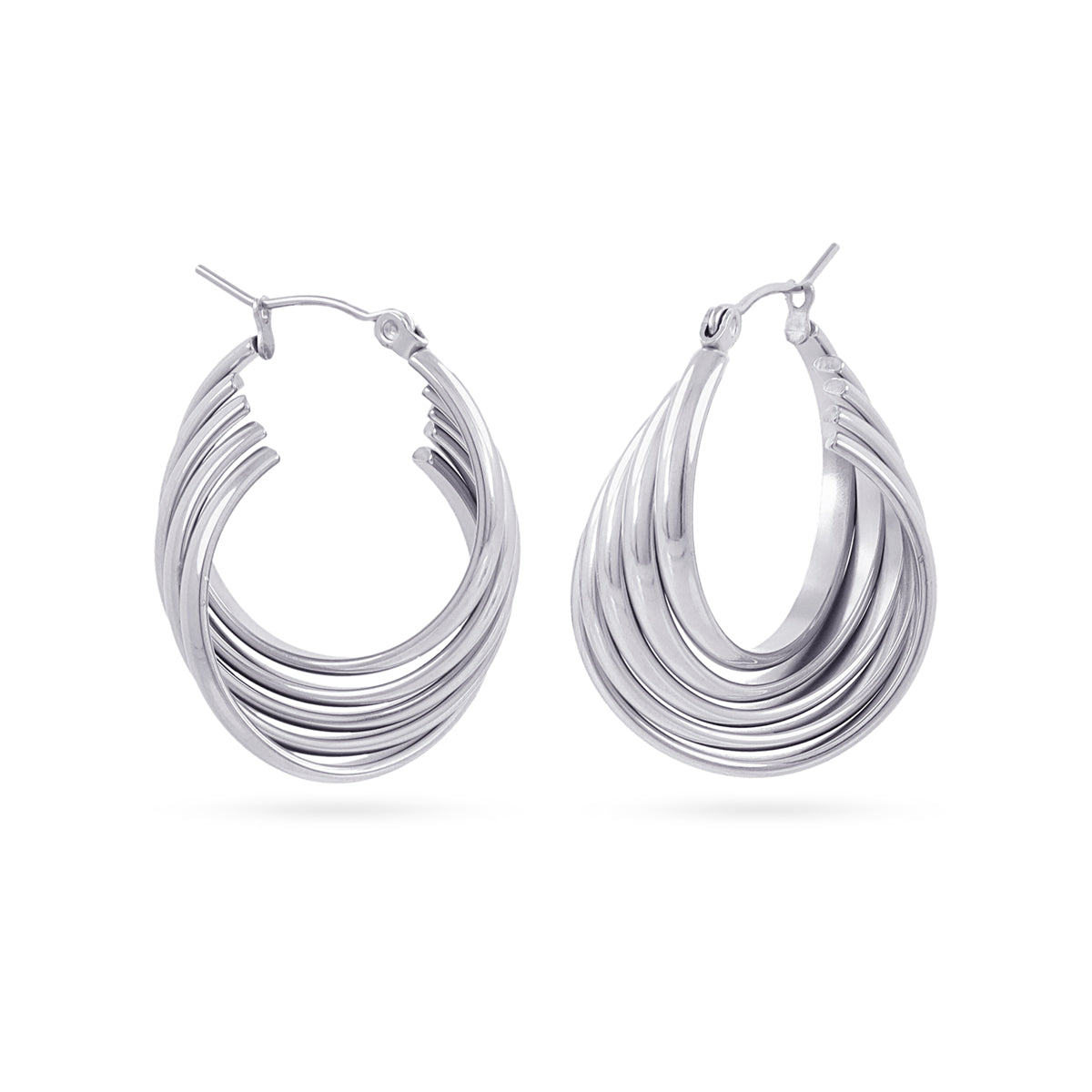 Aros Essentials lagrima relieve Plateado Anartxy