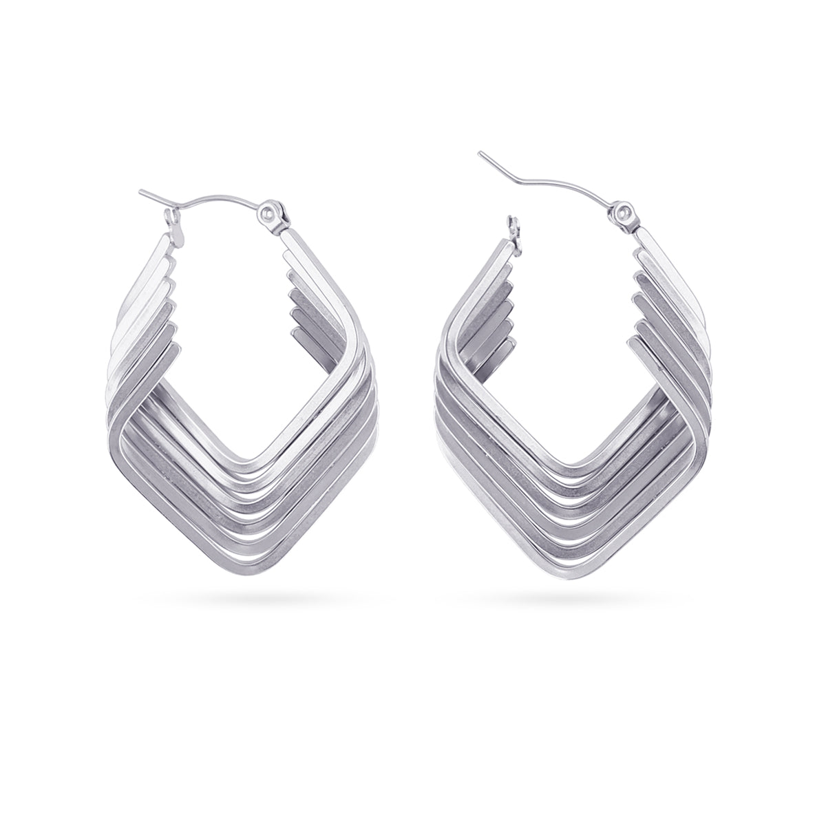 Aros Essentials triangular Plateado Anartxy