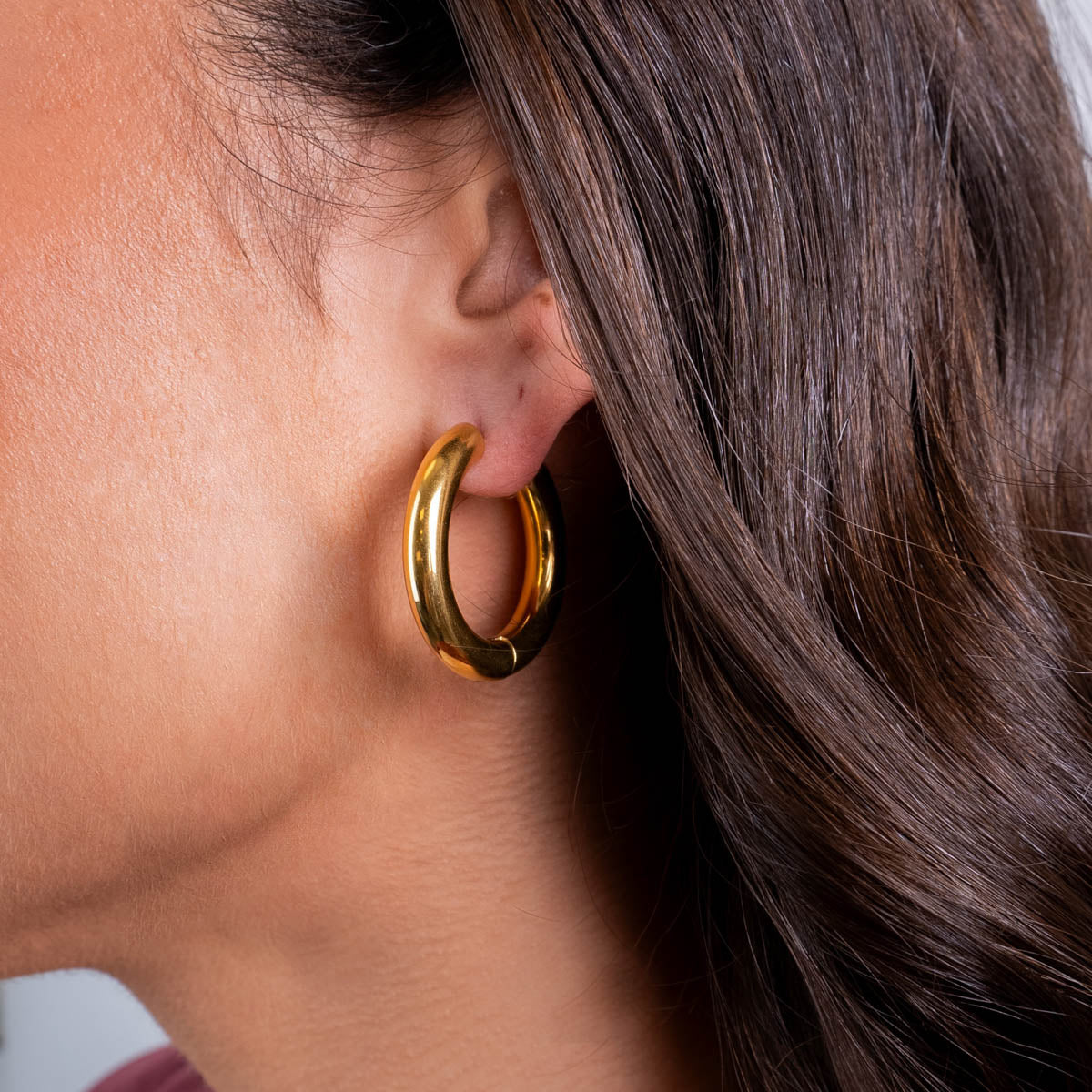 Aros Essentials tubular brillo XL Dorado Anartxy