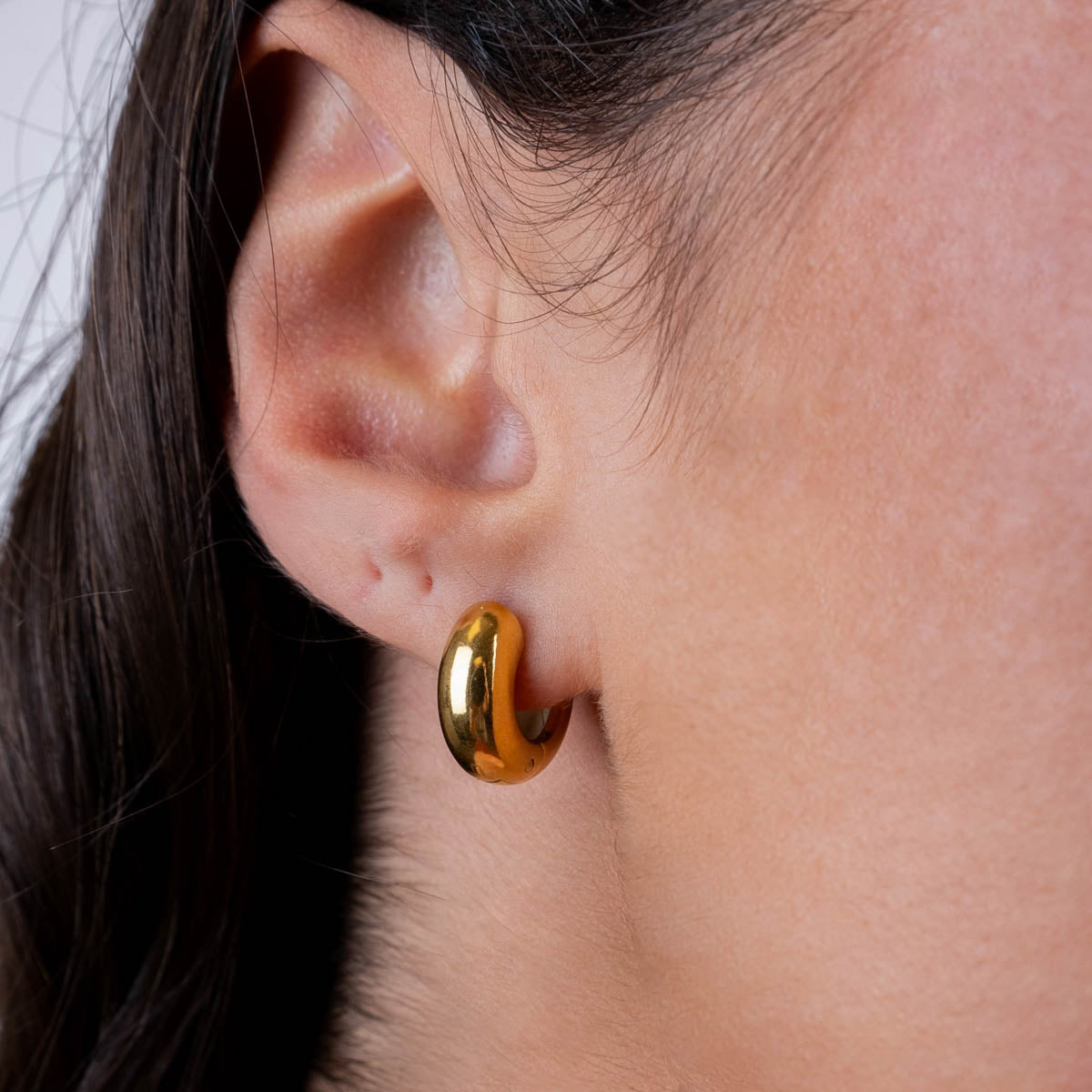 Aros Essentials tubular mate pequeños Dorado Anartxy