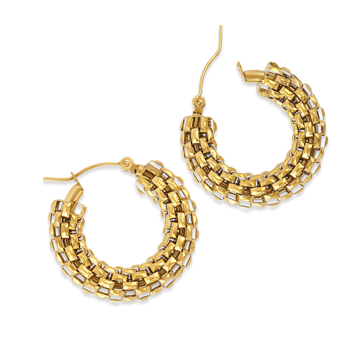 Aros Essentials cadena entrelazada Dorado Anartxy