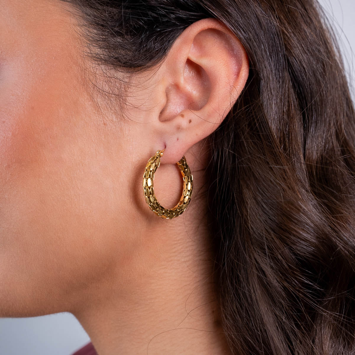 Aros Essentials malla escamas Dorado Anartxy