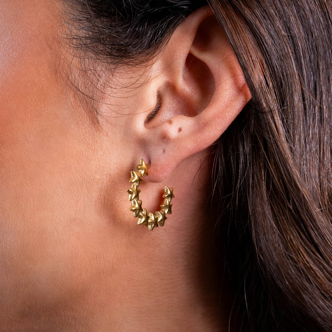 Aros Essentials estrellas Dorado Anartxy