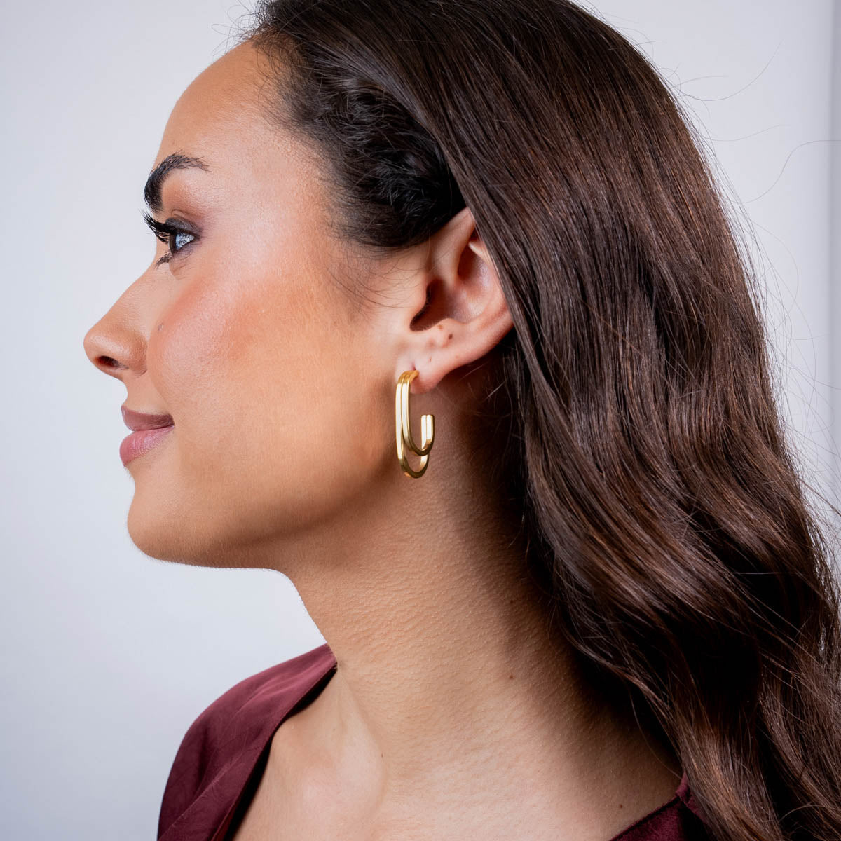 Aros Essentials doble barra plana Dorado Anartxy