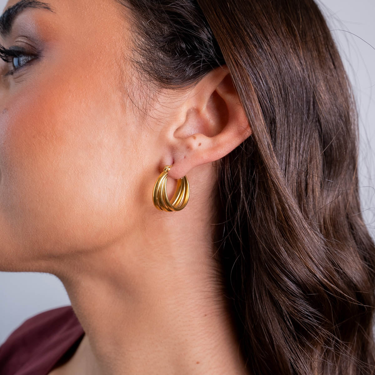 Aros Essentials triple cuerda grandes Dorado Anartxy
