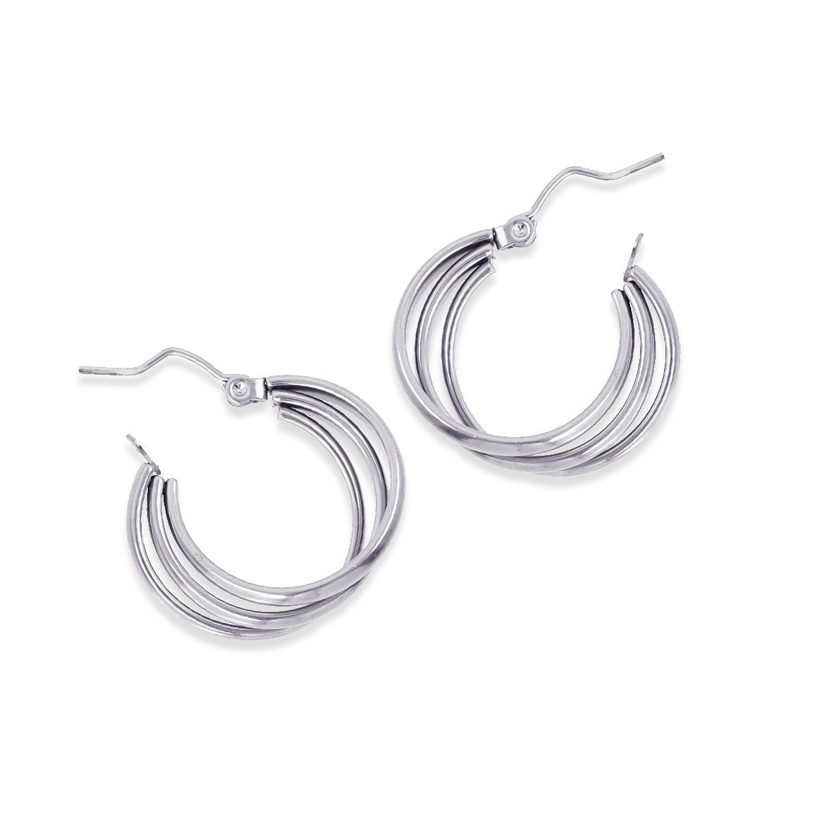 Aros Essentials triple cuerda grandes Plateado Anartxy