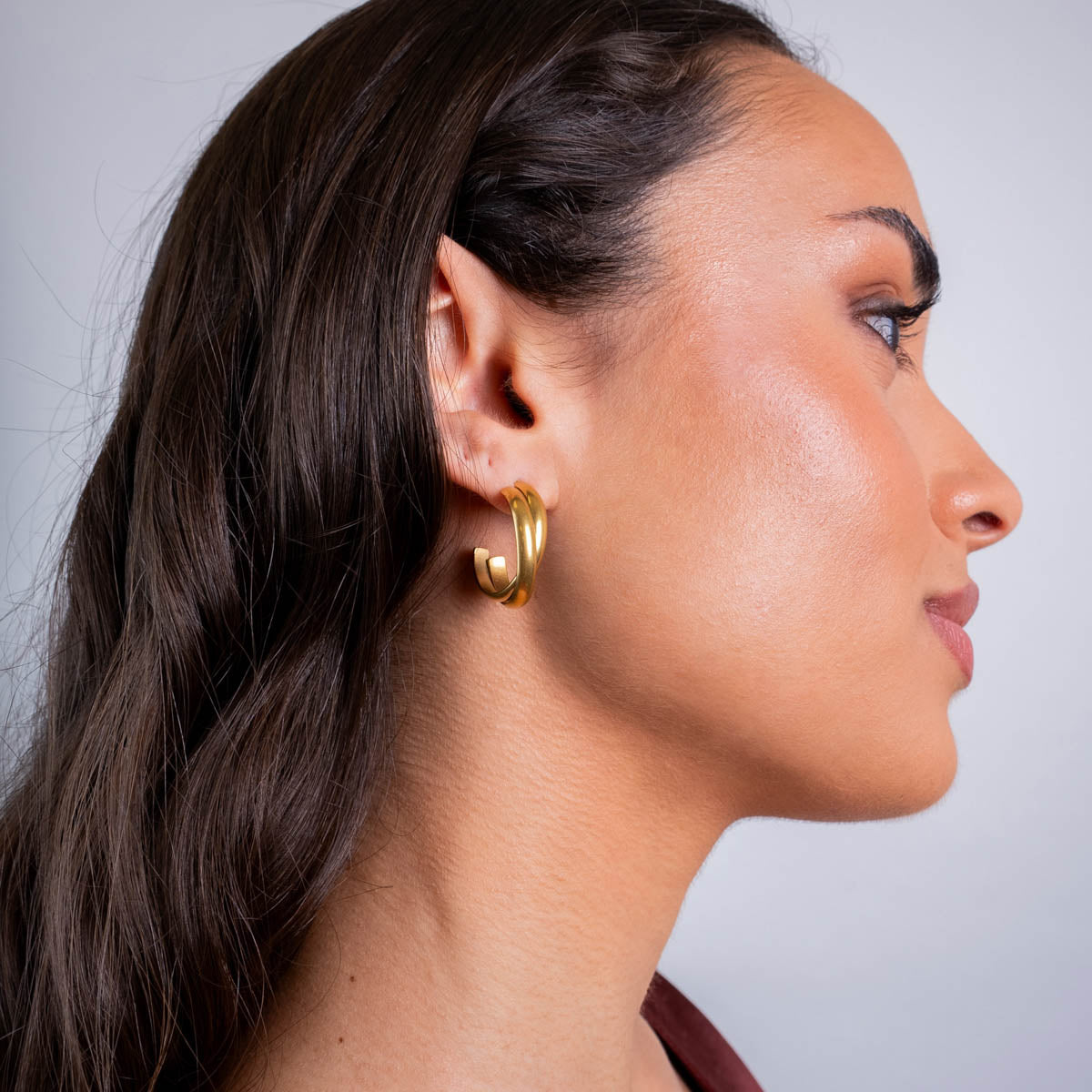 Aros Essentials doble tubo Dorado Anartxy