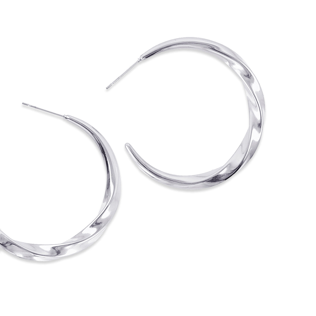 Aros Essentials curvos Plateado Anartxy