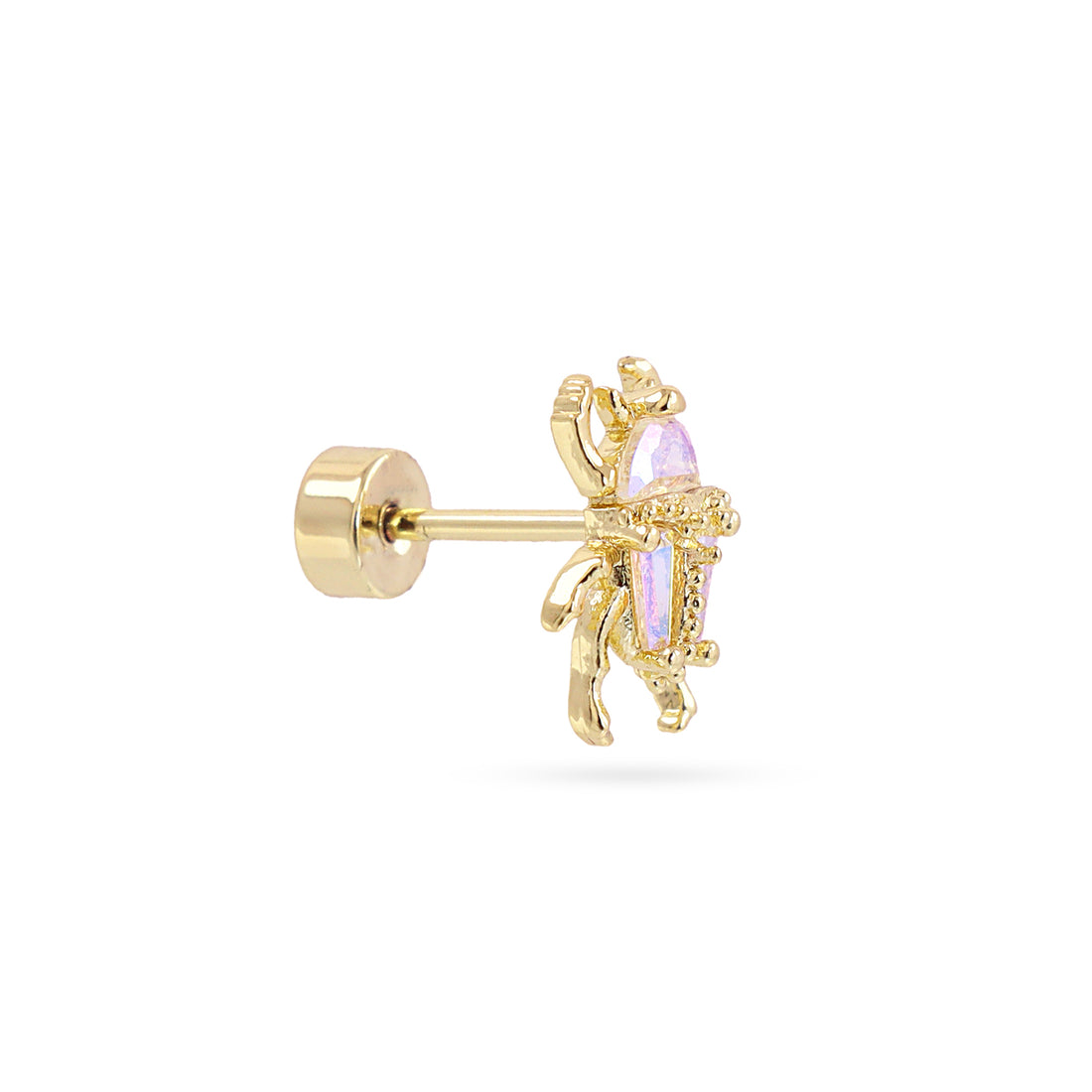Piercing escarabajo cristal Dorado Anartxy
