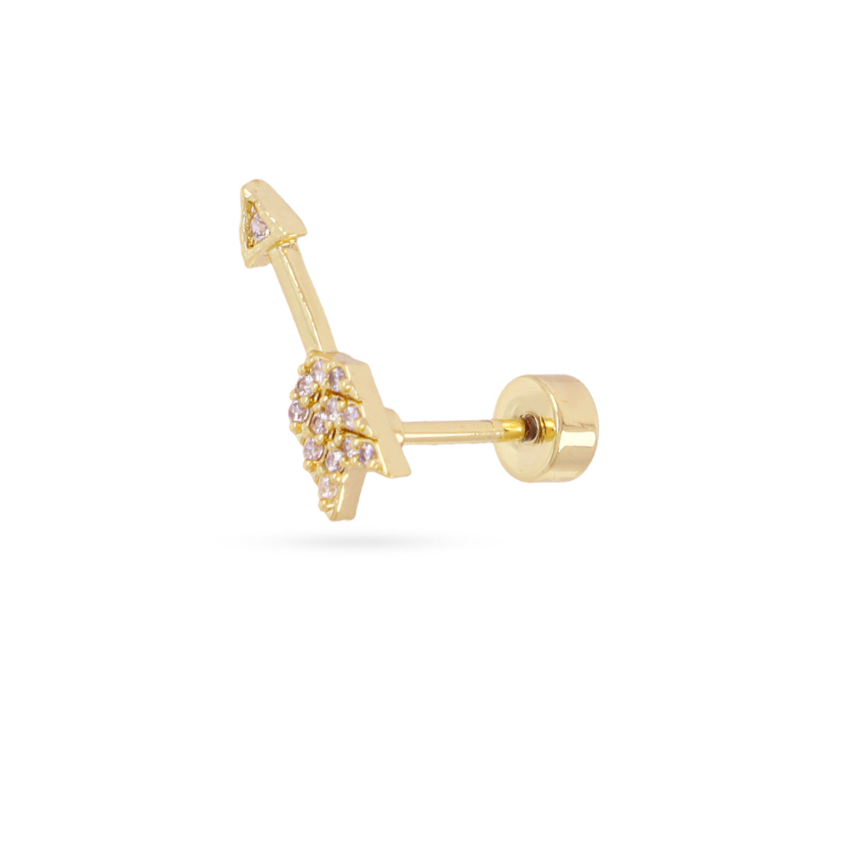Piercing flechazo circonitas Dorado Anartxy