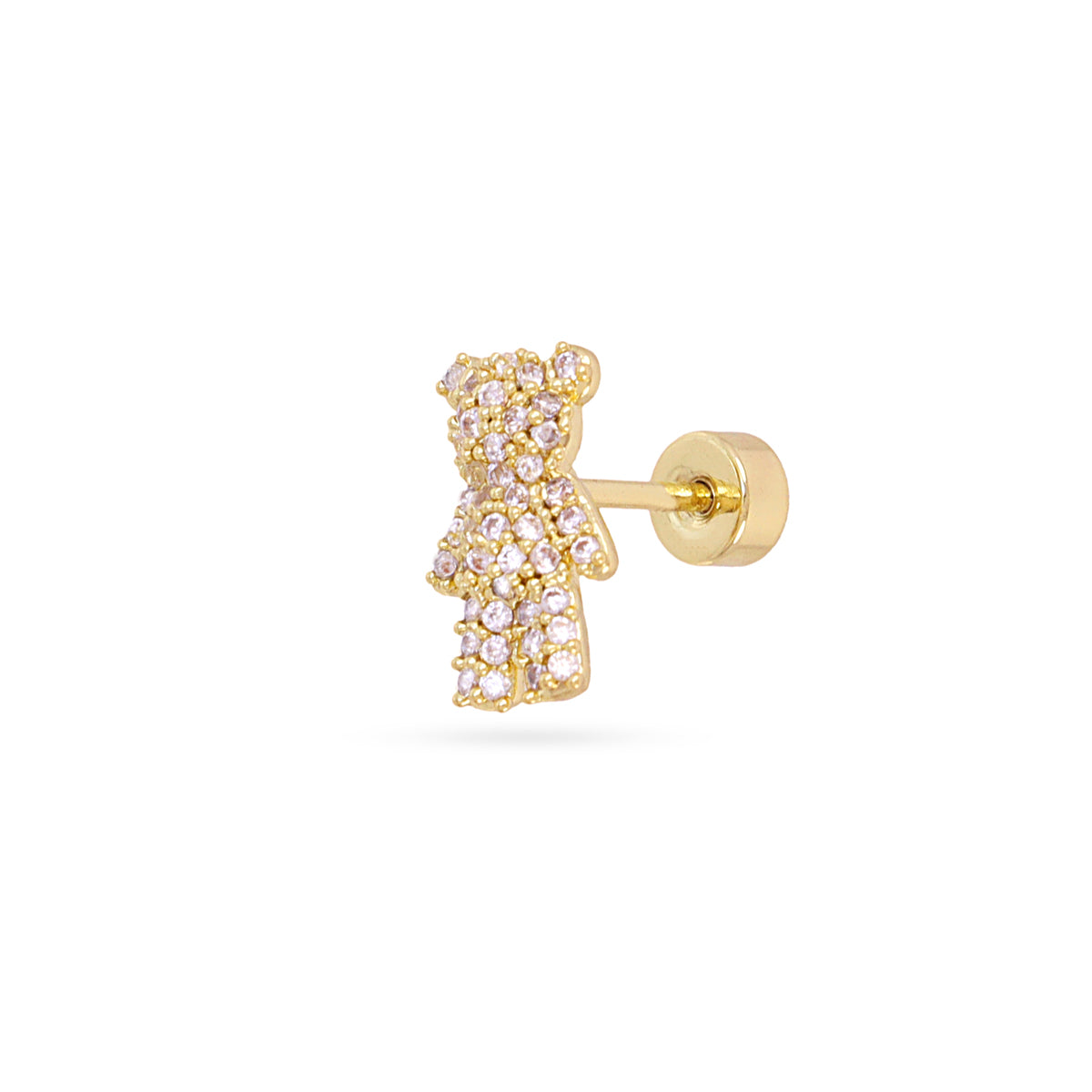 Piercing osito circonitas Dorado Anartxy