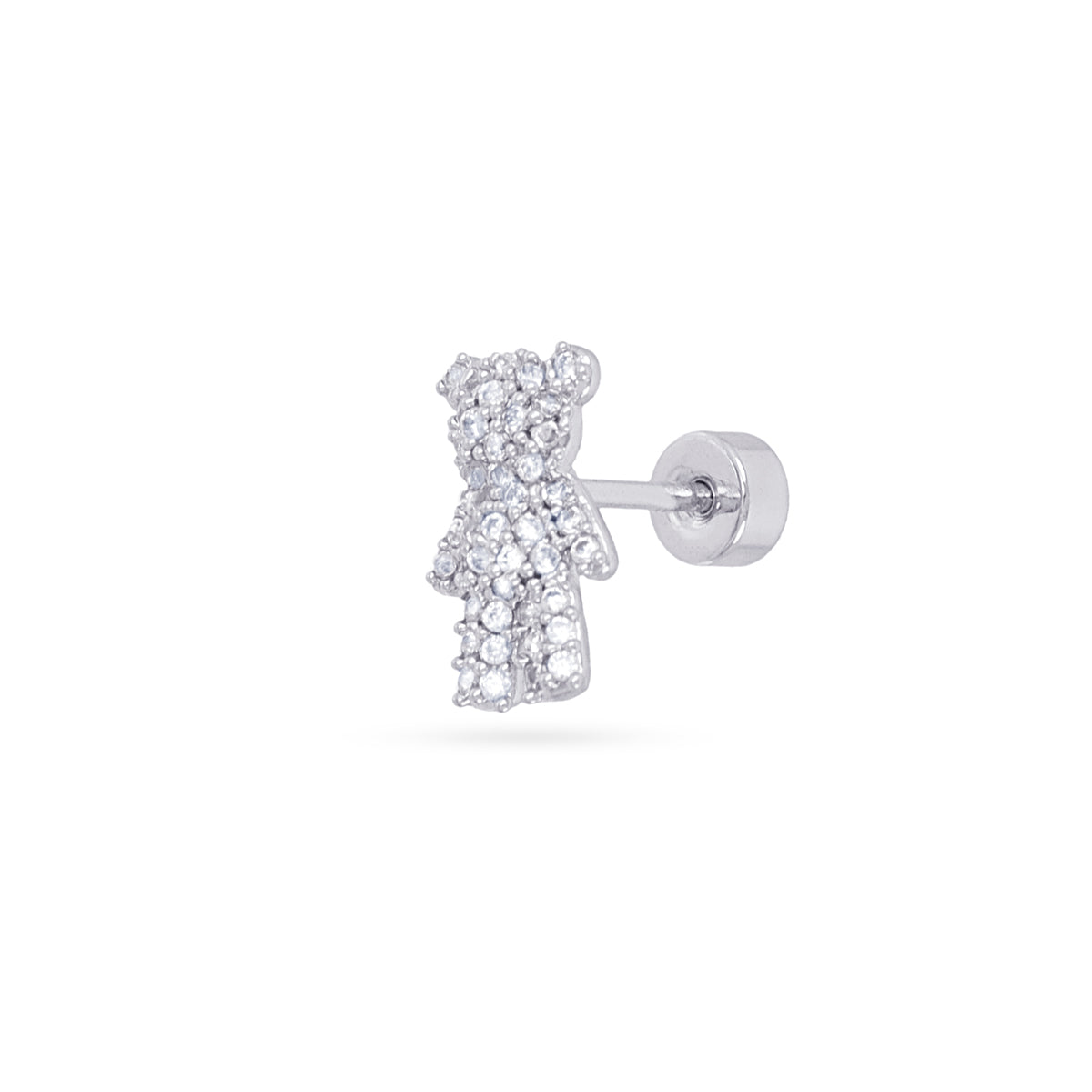 Piercing osito circonitas Plateado Anartxy