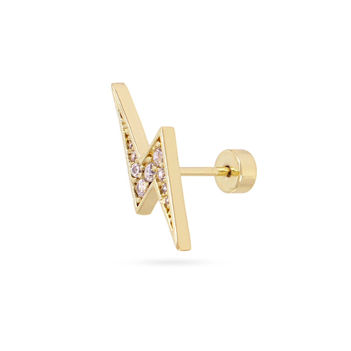 Piercing rayo maxi circonitas Dorado Anartxy