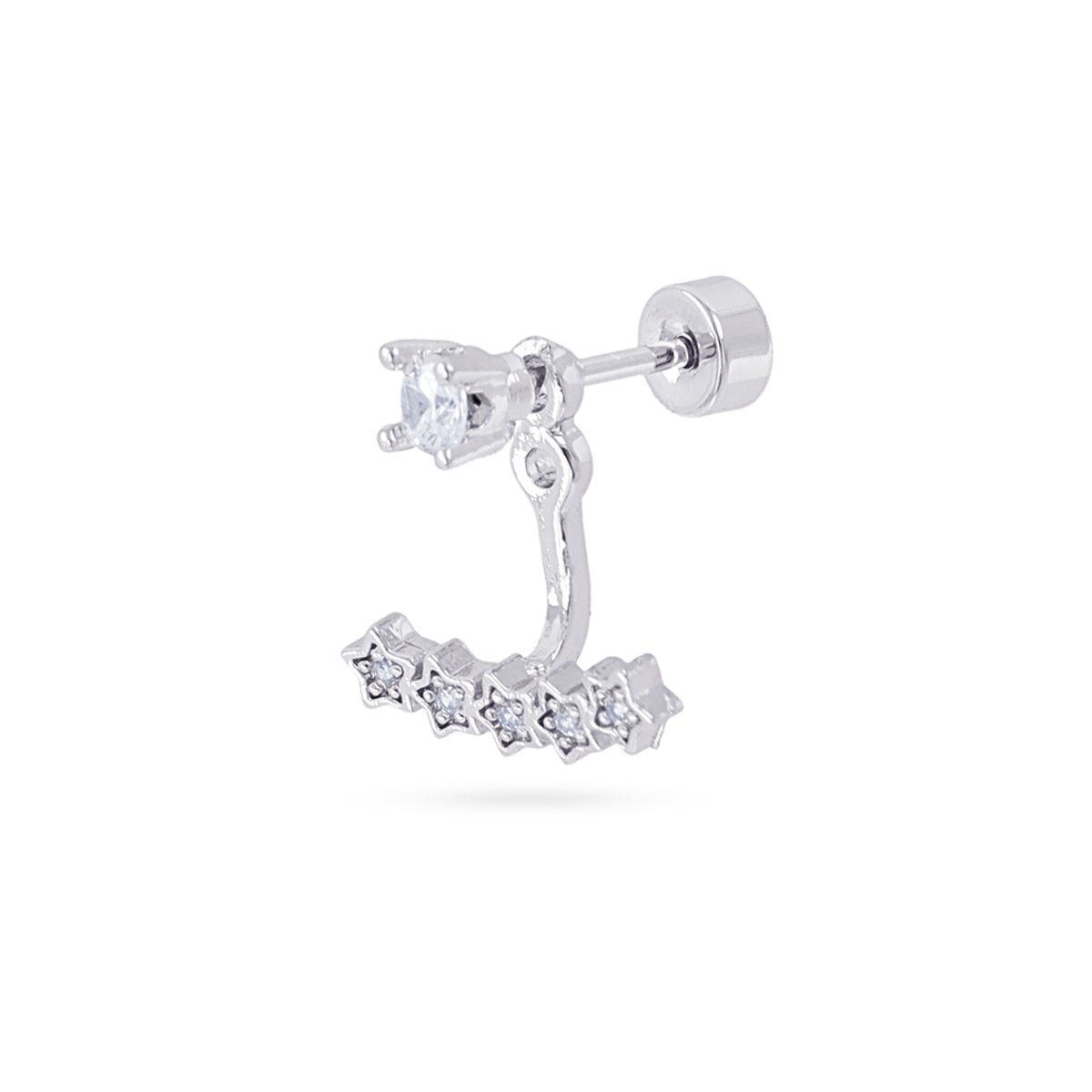 Piercing ear jacket estrellas Plateado Anartxy