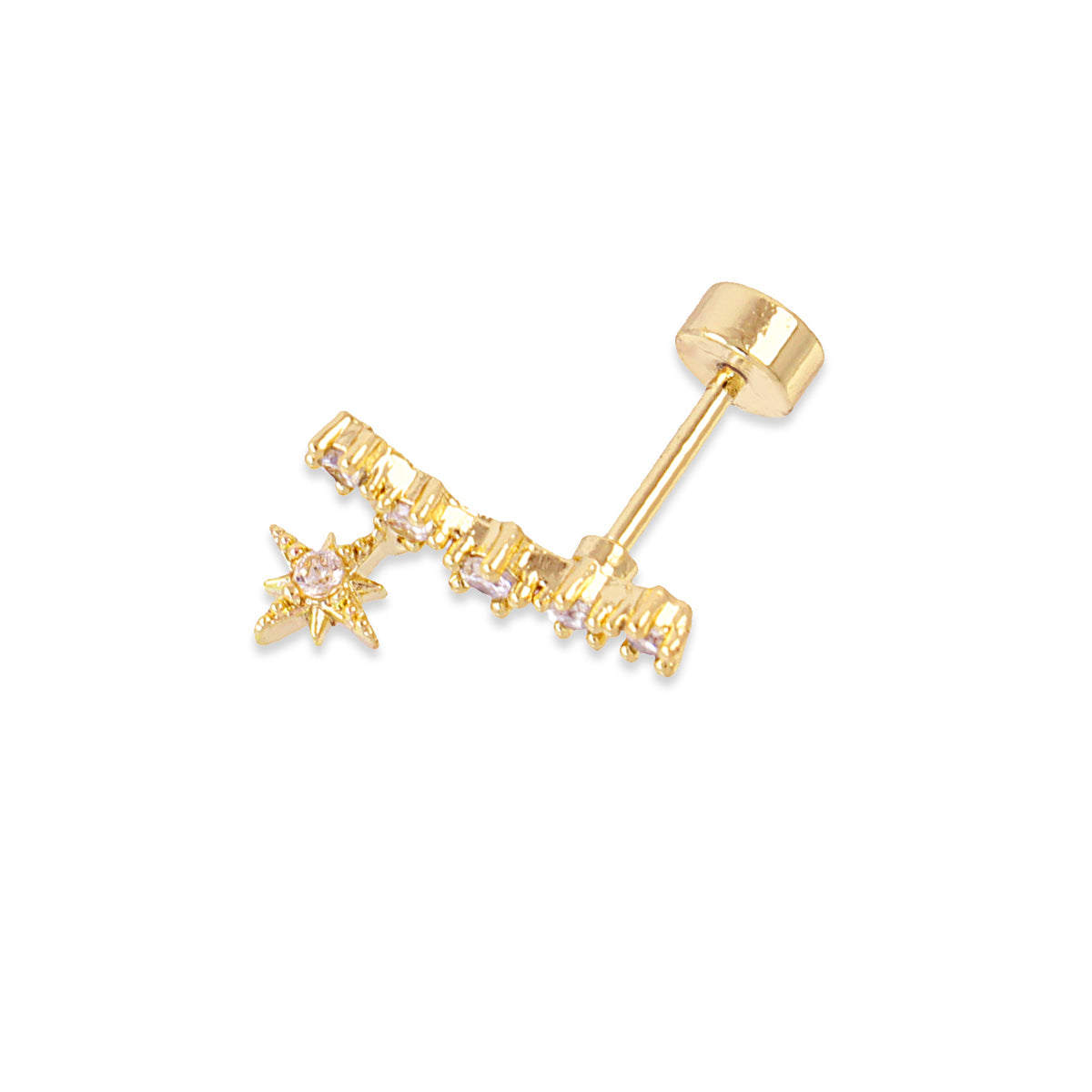 Piercing estrella colgante Dorado Anartxy