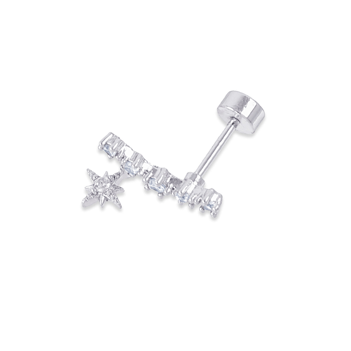 Piercing estrella colgante Plateado Anartxy