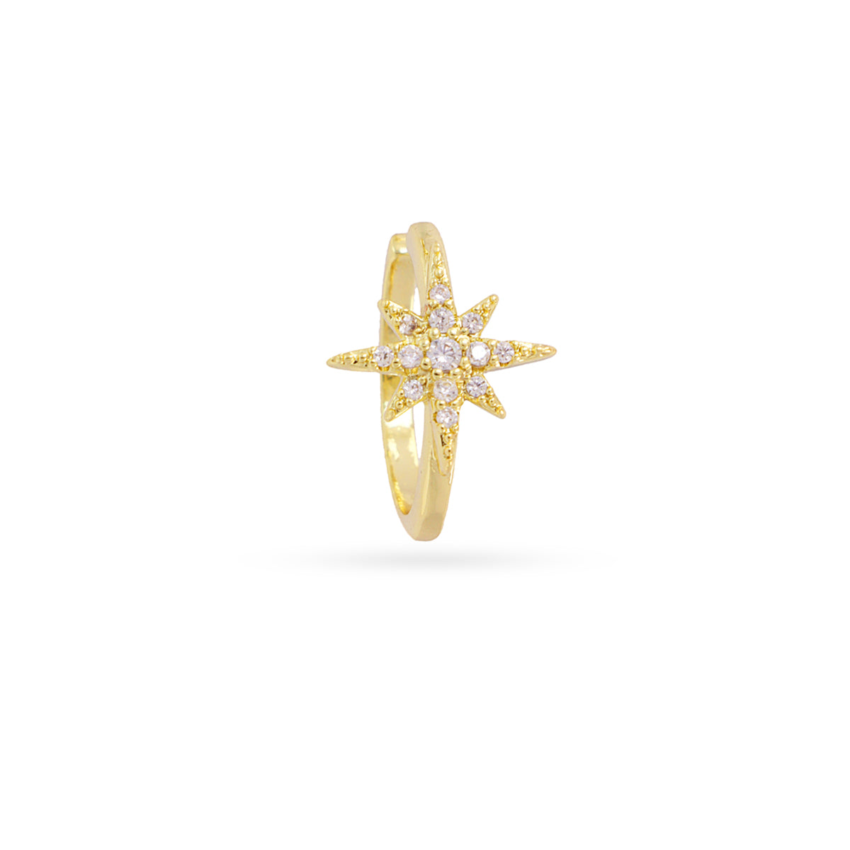 Ear cuff estrella circonitas Dorado Anartxy