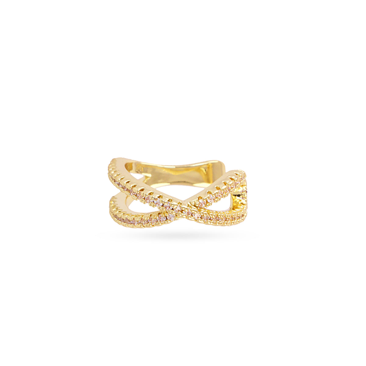 Ear cuff circonitas cruzadas Dorado Anartxy