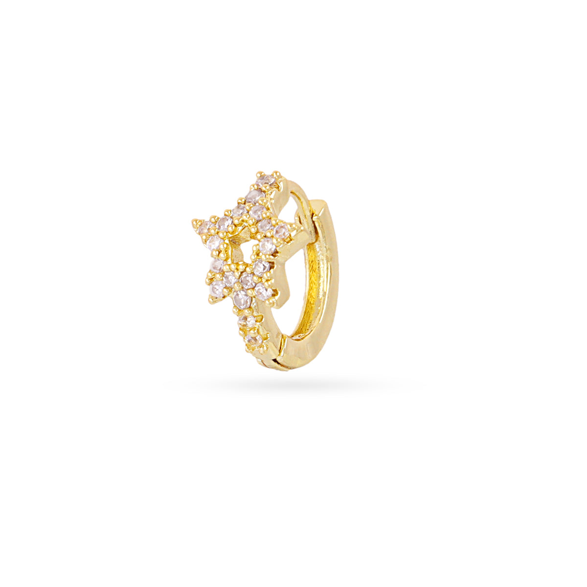 Piercing aro estrella circonitas Dorado Anartxy