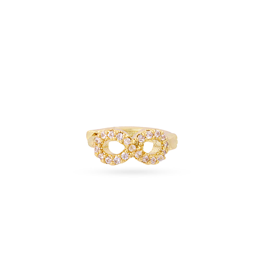 Piercing aro infinito circonitas Dorado Anartxy