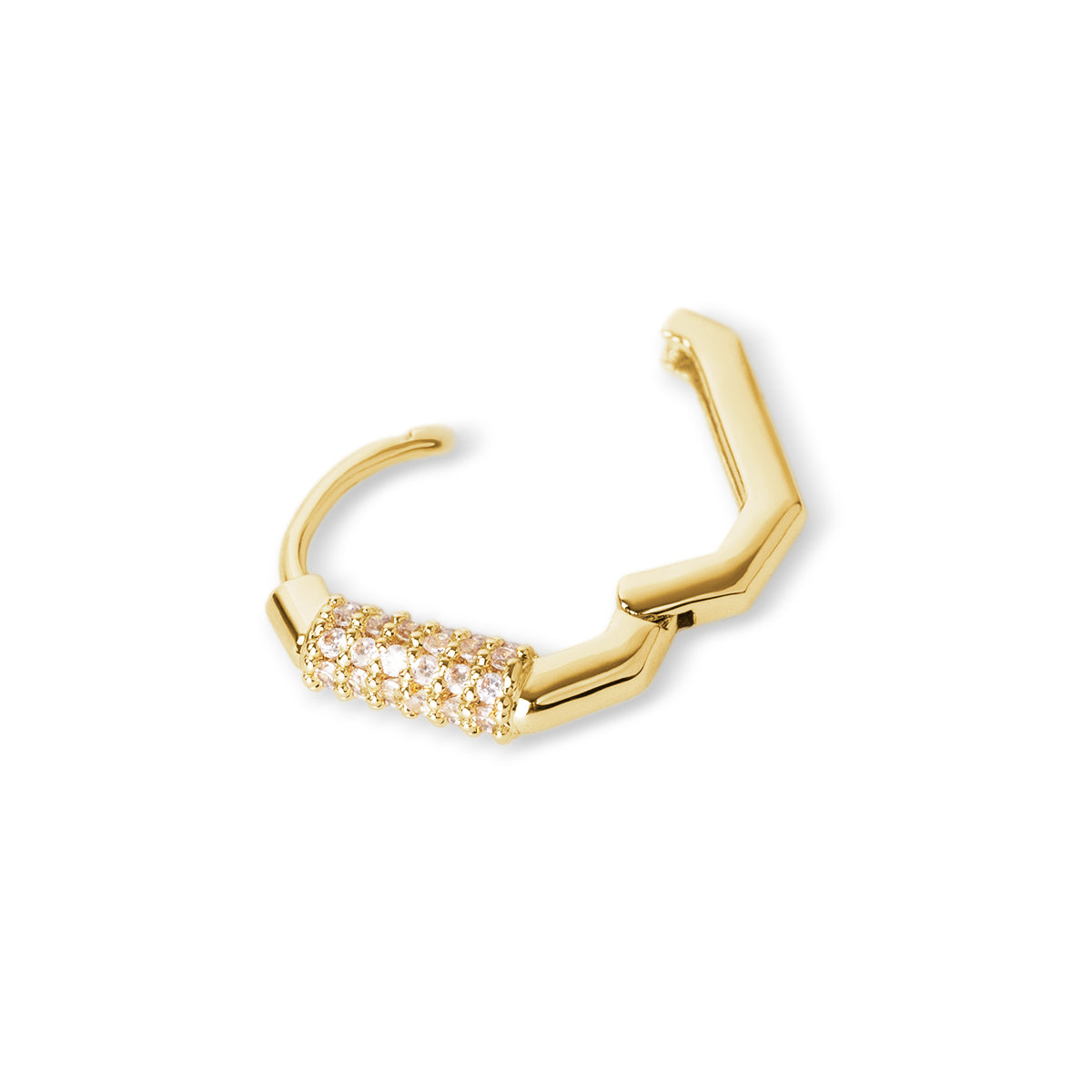 Piercing aro circonitas Dorado Anartxy