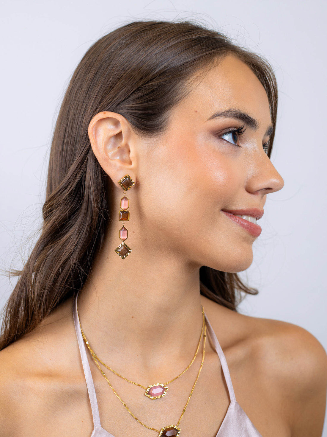 Pendientes Gleam línea Café Anartxy