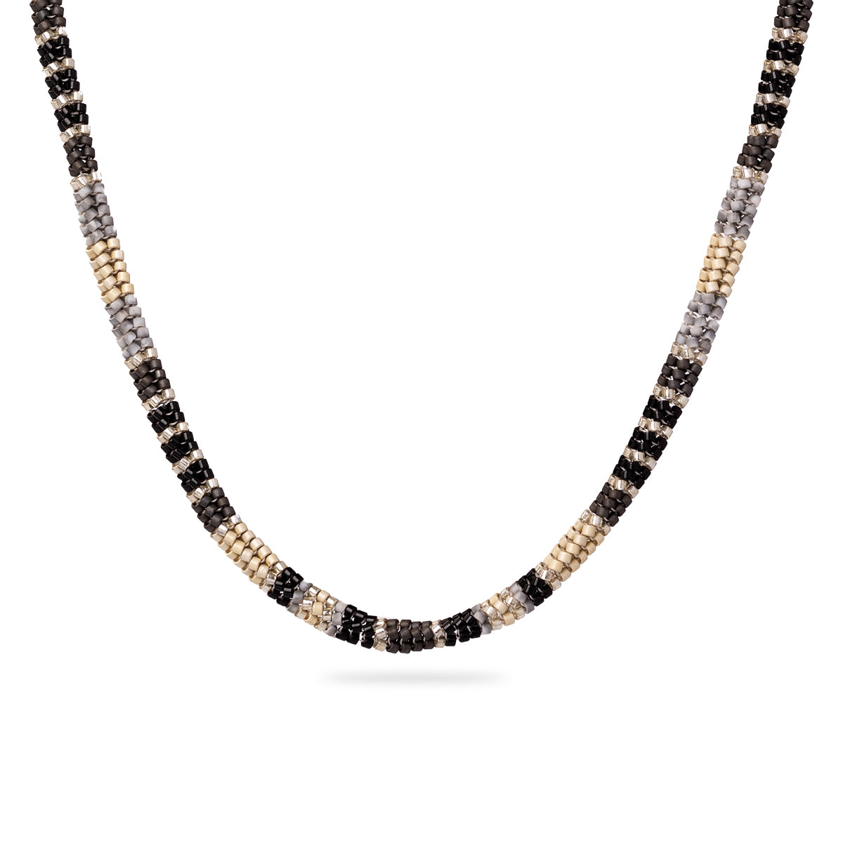 Collar hombre cuentas Negro Anartxy