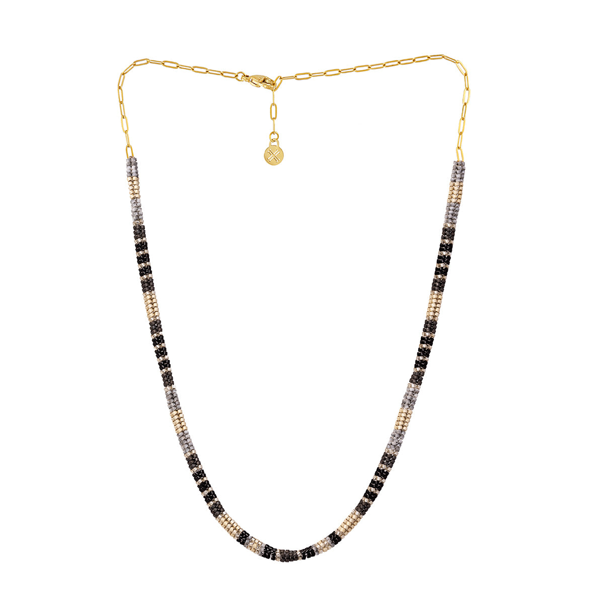 Collar hombre cuentas Negro Anartxy