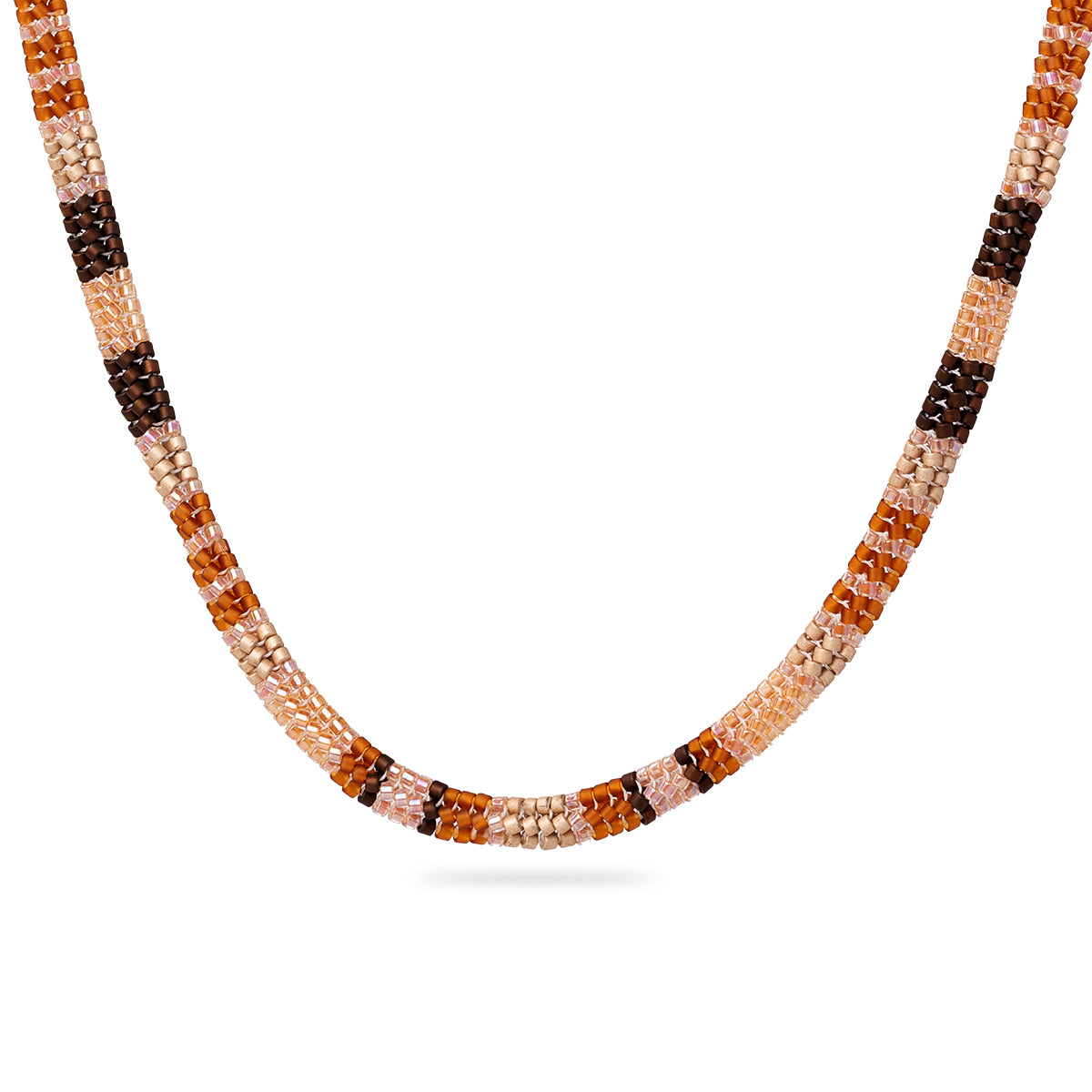 Collar hombre cuentas Naranja Anartxy