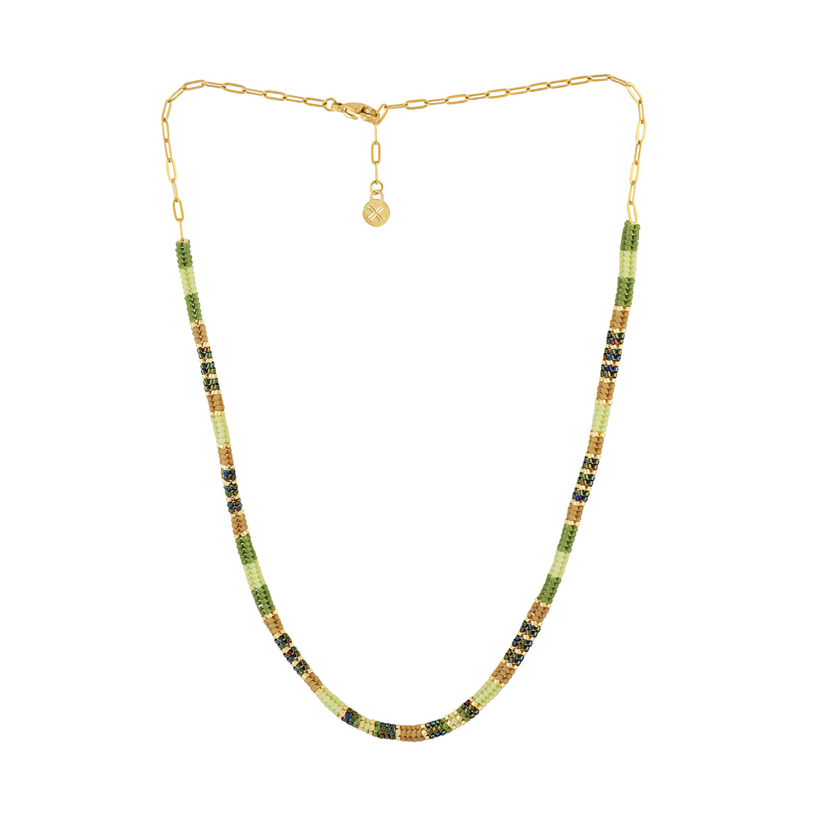 Collar hombre cuentas Verde Anartxy