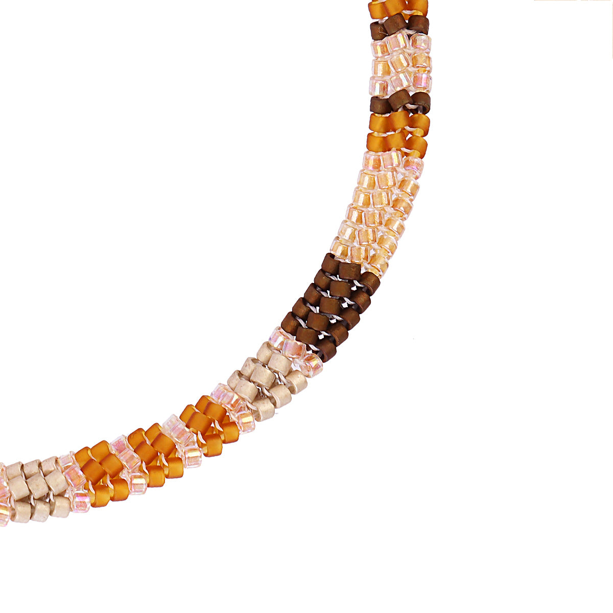 Pulsera hombre cuentas mosaico Naranja Anartxy