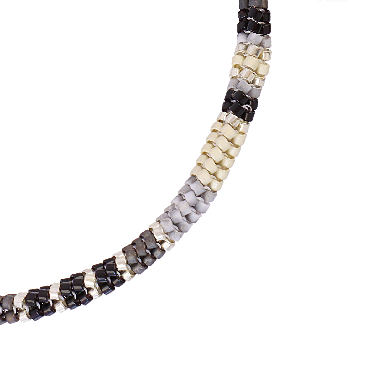Pulsera hombre cuentas mosaico Negro Anartxy