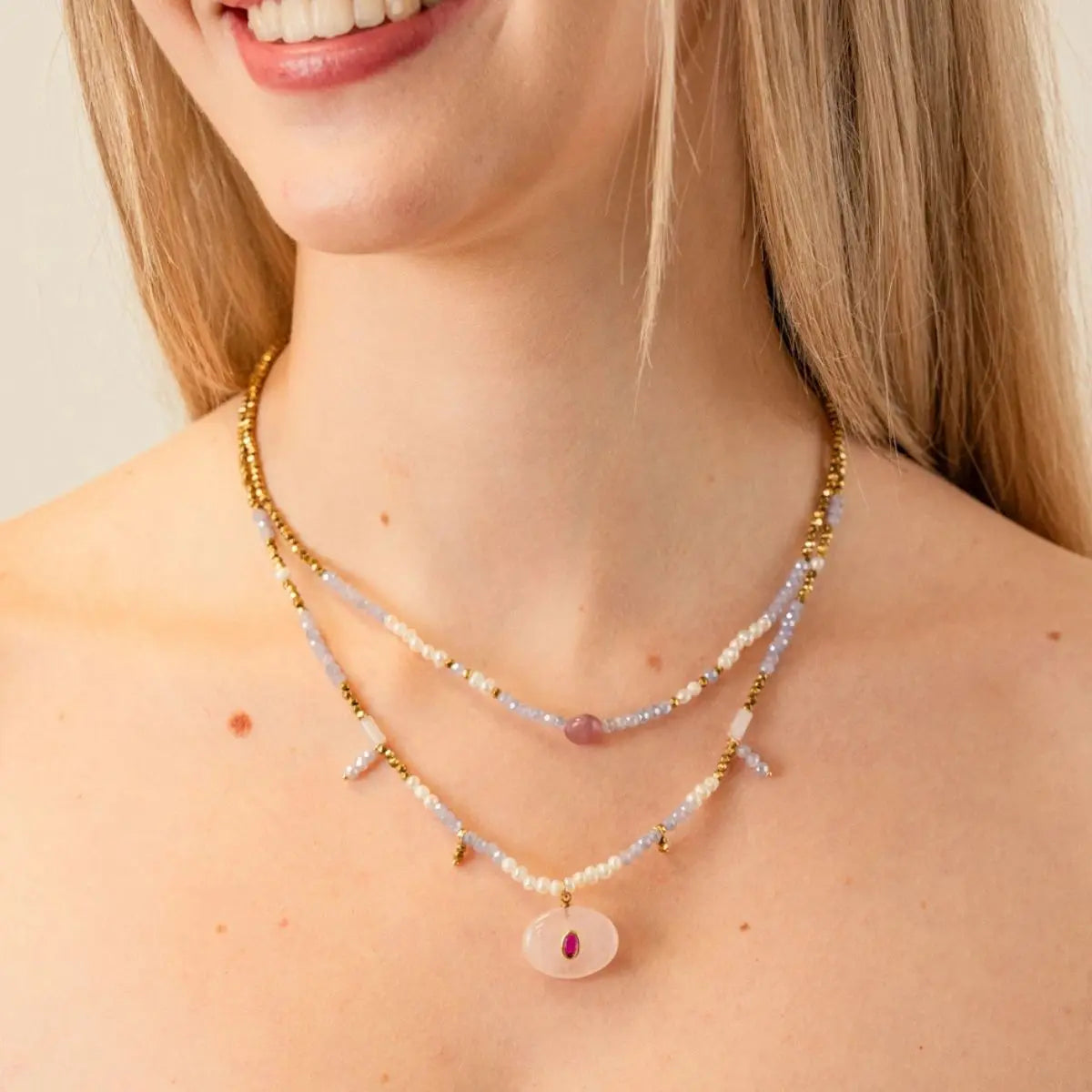 Collar Spirit Iris Rosa Anartxy