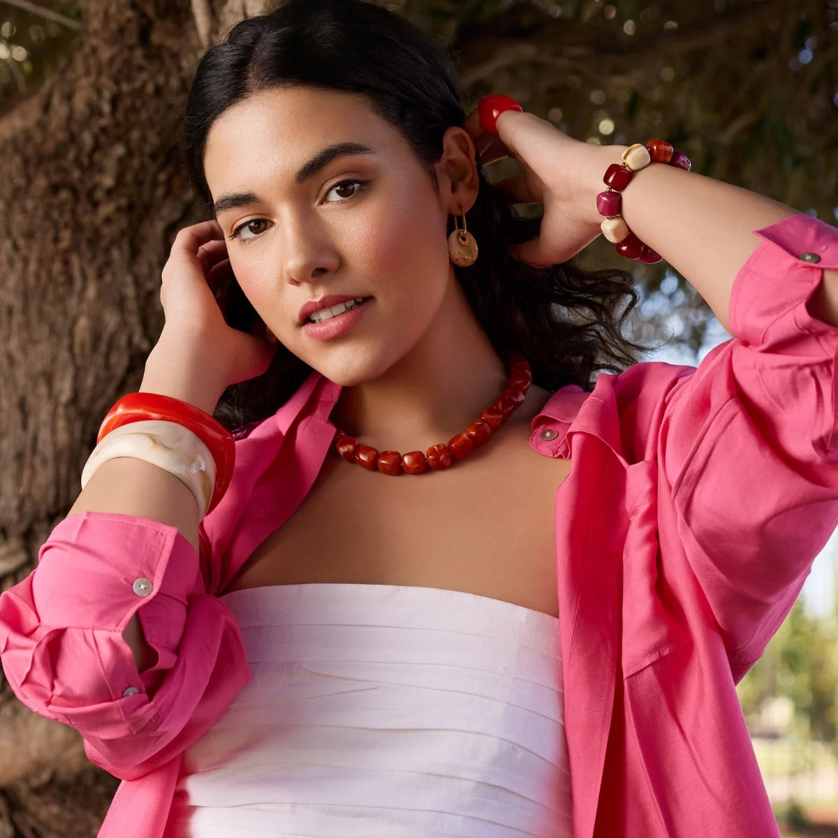 Pulsera Thalia Stream Rojo Anartxy