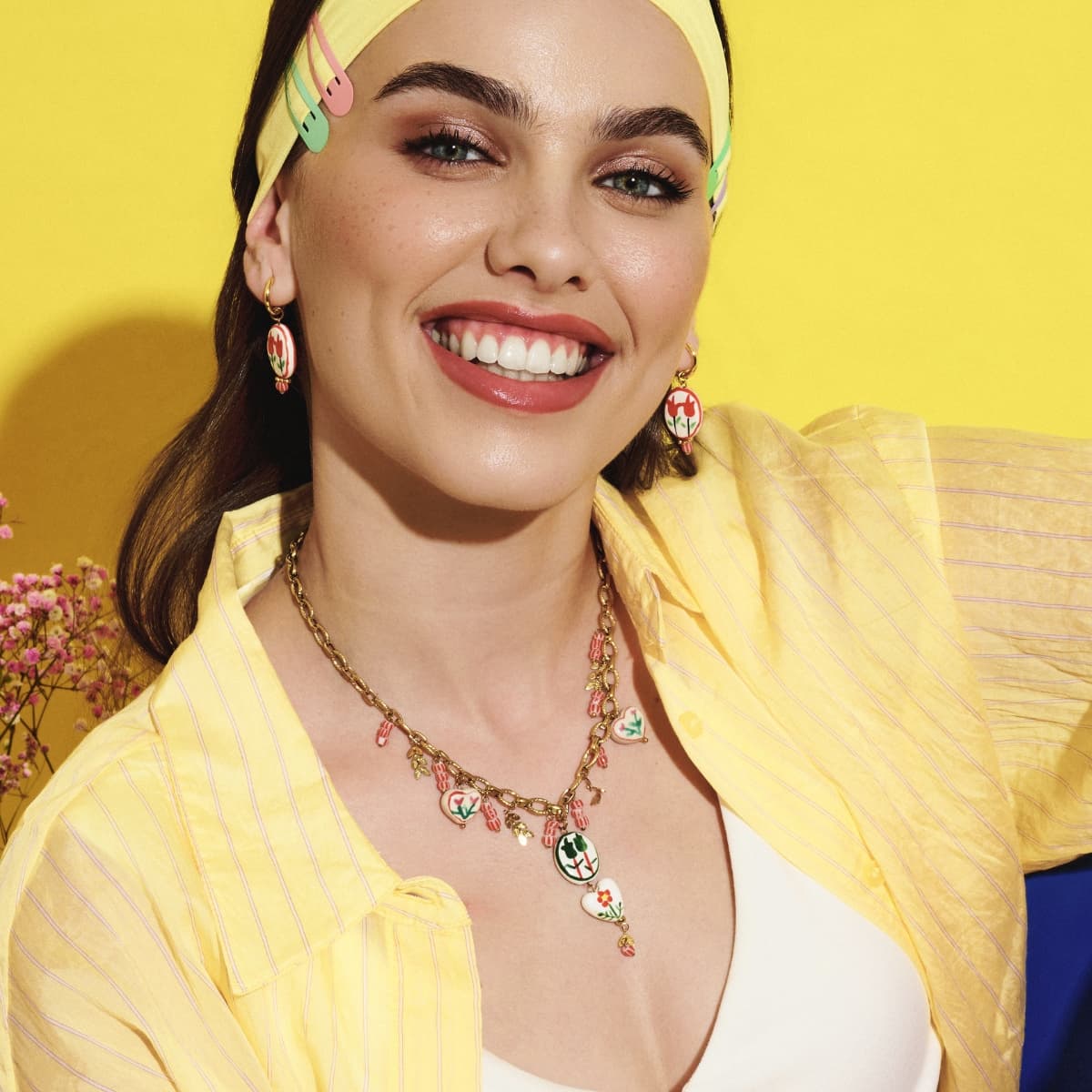 Aros Trencadis tulipanes Dorado Anartxy