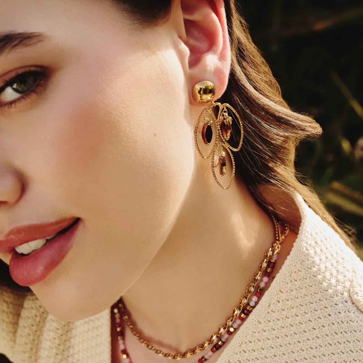 Pendientes largos Spirit pétalos colgantes Anartxy