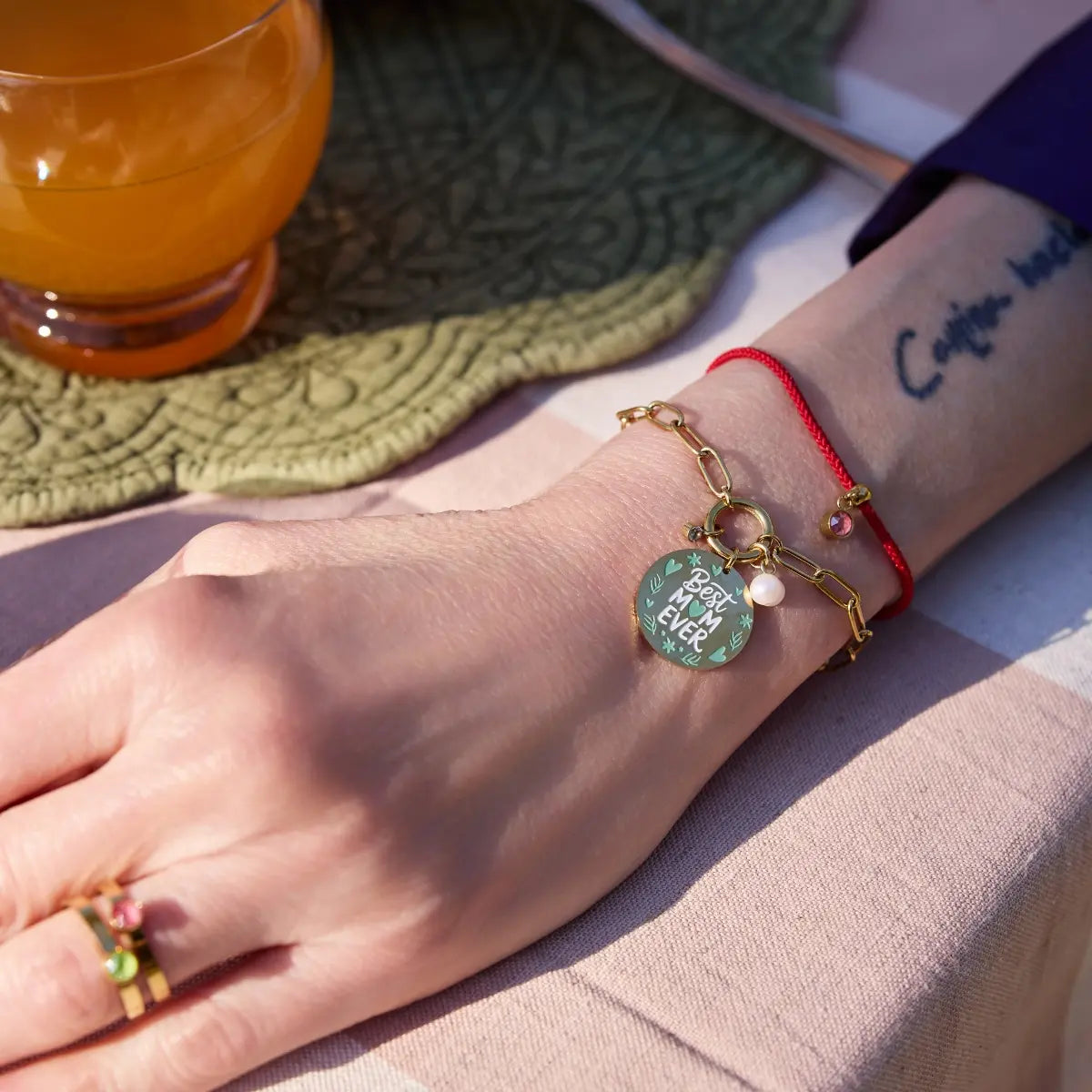 Pulsera Madre Eternal A - Best Mom Ever Dorado Anartxy